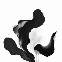 An abstract representation of solitude, composed in black and white