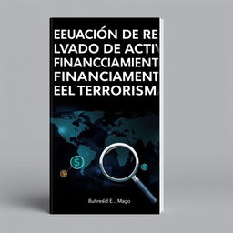 A powerful and impactful book cover for 'Evaluación de Riesgo de Lavado de Activos y Financiamiento del Terrorismo'