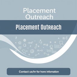 A visually appealing front page for a brochure dedicated to the Placement Outreach of the M