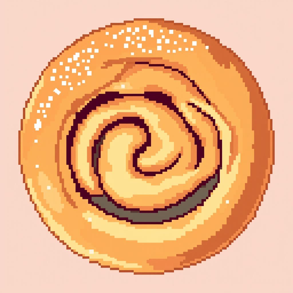 A delightful 64x64 pixel art depiction of a Moscow bun