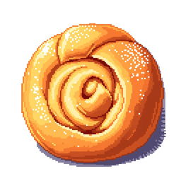 A delightful 64x64 pixel art depiction of a Moscow bun