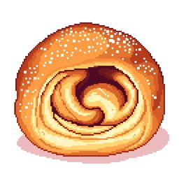 A delightful 64x64 pixel art depiction of a Moscow bun