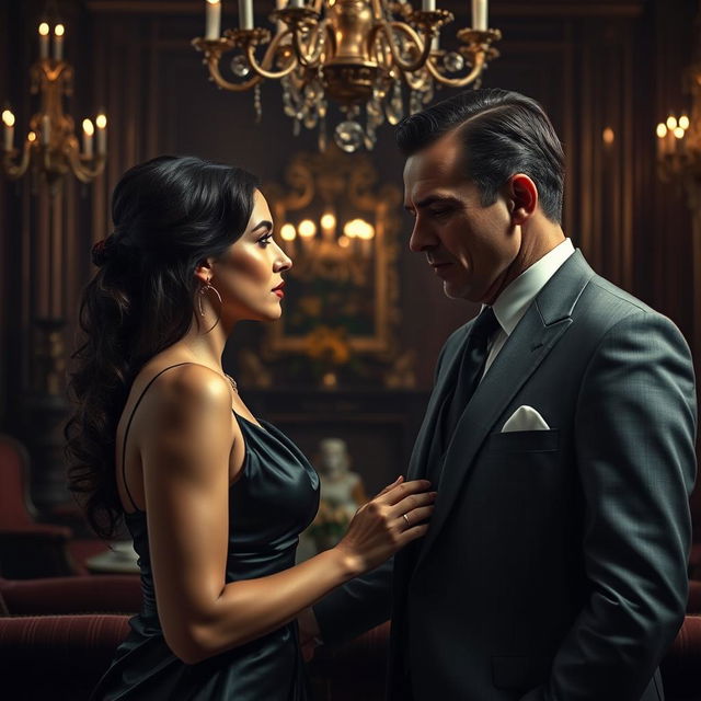 A scene capturing the intense emotions of a woman in love with a heartless mafia boss