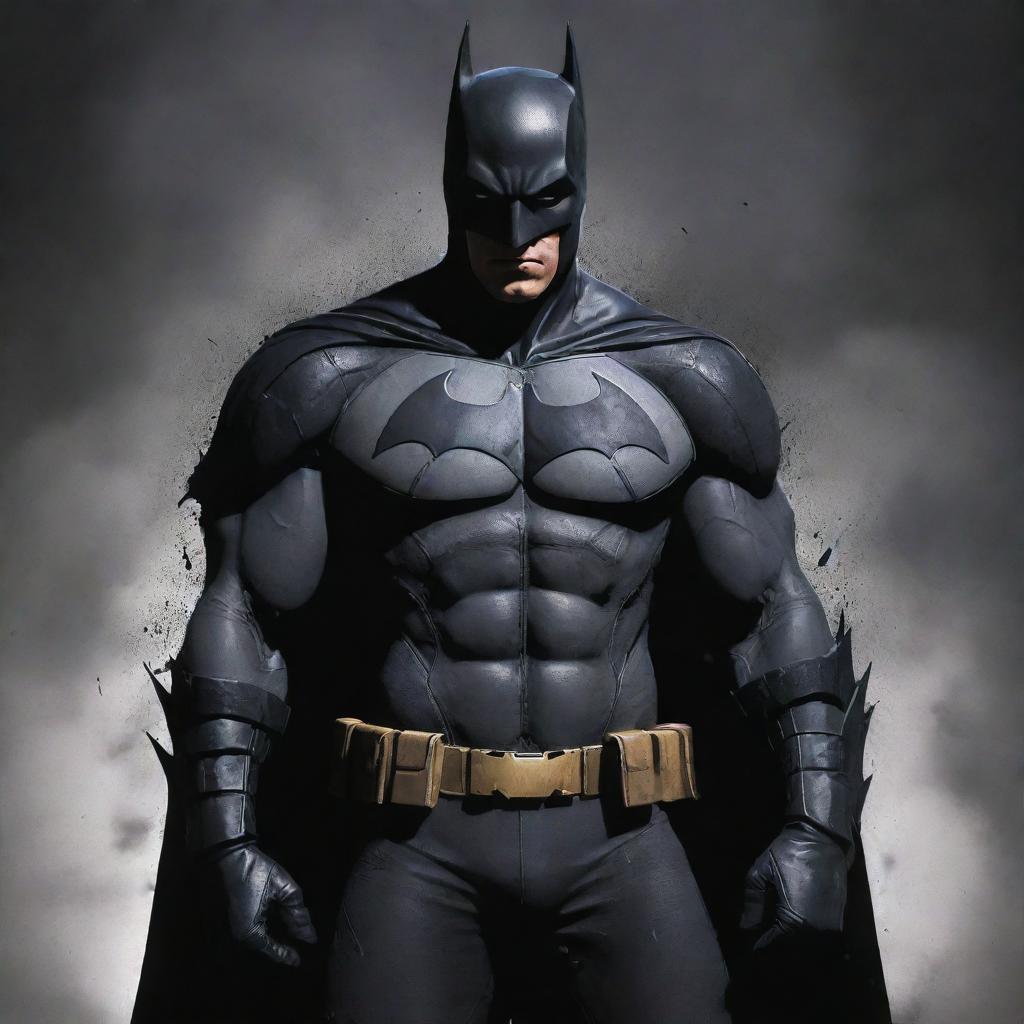 A striking anime-inspired character depicting Batman in a gritty, edgy style.