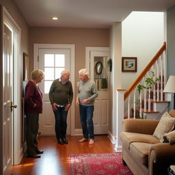 A cozy and safe home environment adapted for the safety of an older adult