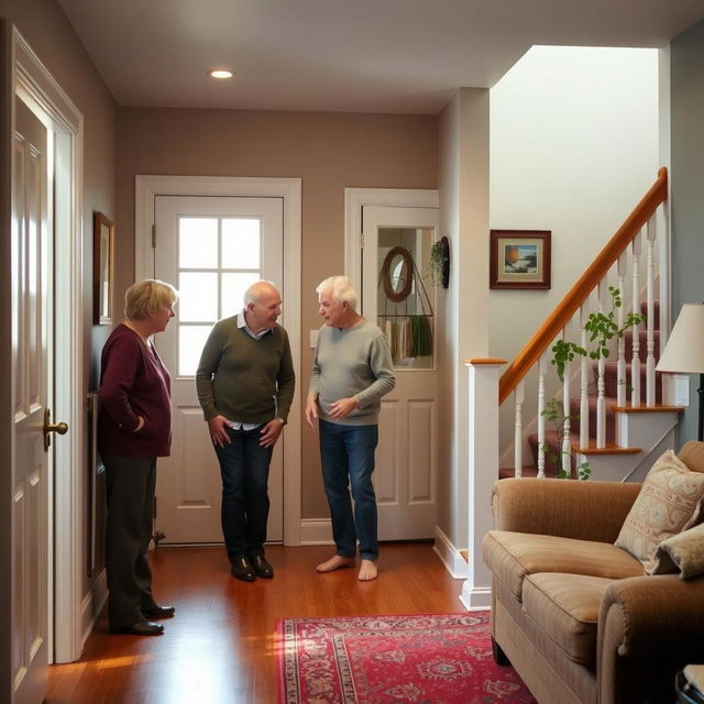 A cozy and safe home environment adapted for the safety of an older adult