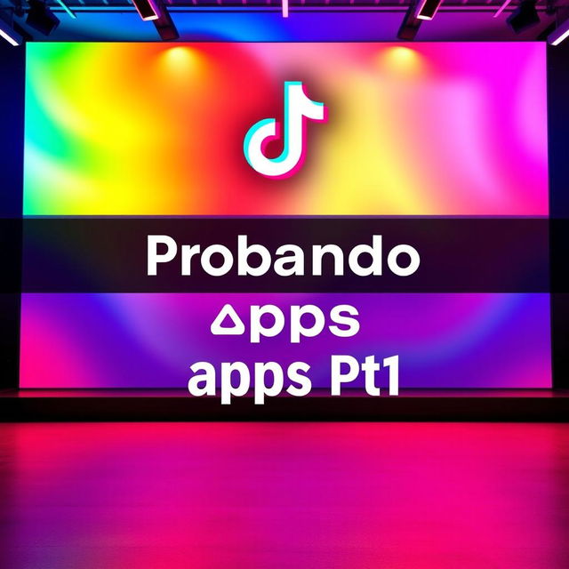 A modern and vibrant image in a vertical 9:16 format featuring a dynamic background with bright, contrasting colors such as neons or gradients