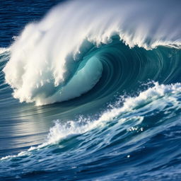 A captivating image of a majestic ocean wave captured in motion