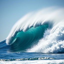 A captivating image of a majestic ocean wave captured in motion