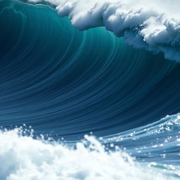 A captivating image of a majestic ocean wave captured in motion