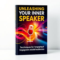 A captivating book cover design for "Unleashing Your Inner Speaker: Techniques for Engaging and Influencing Audiences