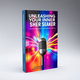 A captivating book cover design for "Unleashing Your Inner Speaker: Techniques for Engaging and Influencing Audiences