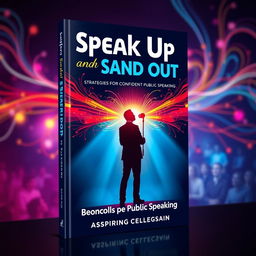 An imaginative and captivating book cover design for 'Speak Up and Stand Out: Strategies for Confident Public Speaking'