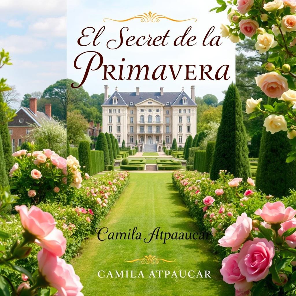 A book cover for "El Secreto de la Primavera en la Alta Sociedad" by Camila Atapaucar