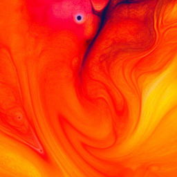 An abstract representation of warmth, with rich oranges, vibrant yellows, and soothing reds blending seamlessly