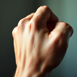 A high-resolution, hyper-realistic close-up of a hand emphasizing its prominent knuckles, with detailed textures of skin, veins, and bone structure