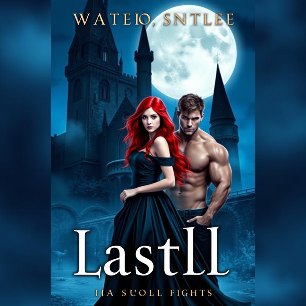 A Wattpad book cover featuring a dark gothic castle at night, surrounded by a cold, misty atmosphere