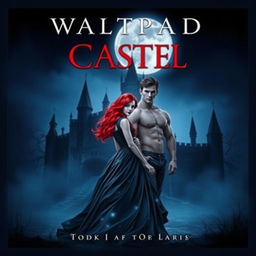 A Wattpad book cover featuring a dark gothic castle at night, surrounded by a cold, misty atmosphere