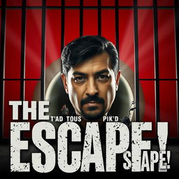 A dramatic portrayal of Joaquín 'El Chapo' Guzmán's prison escape for a YouTube thumbnail
