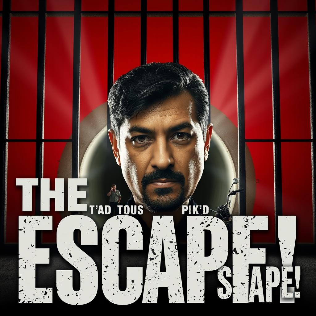 A dramatic portrayal of Joaquín 'El Chapo' Guzmán's prison escape for a YouTube thumbnail