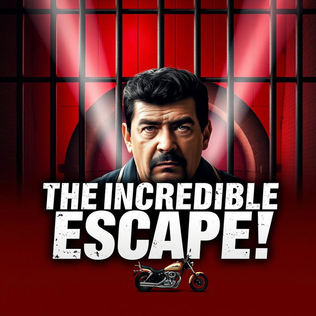 A dramatic portrayal of Joaquín 'El Chapo' Guzmán's prison escape for a YouTube thumbnail