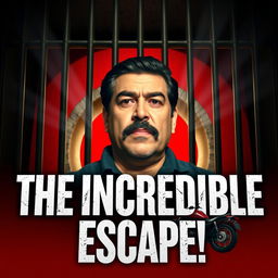 A dramatic portrayal of Joaquín 'El Chapo' Guzmán's prison escape for a YouTube thumbnail
