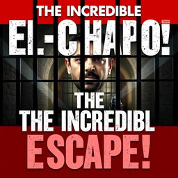 A dramatic portrayal of Joaquín 'El Chapo' Guzmán's prison escape for a YouTube thumbnail
