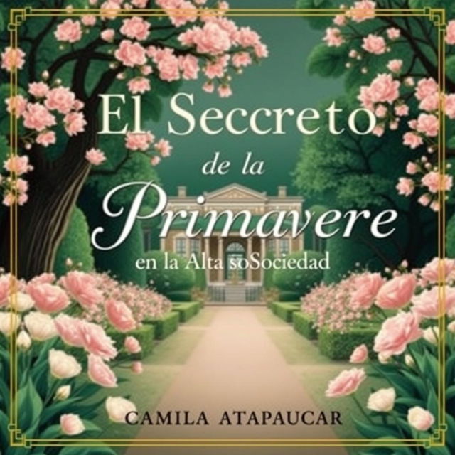 Cover design for the novel "El Secreto de la Primavera en la Alta Sociedad" by Camila Atapaucar