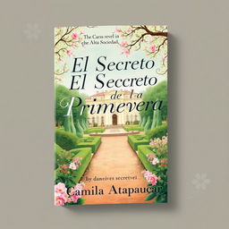 Cover design for the novel "El Secreto de la Primavera en la Alta Sociedad" by Camila Atapaucar