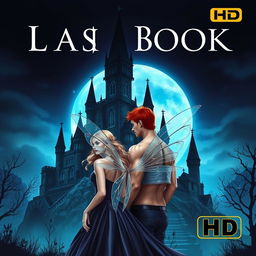 A book cover image featuring a dark gothic castle at night, with a large moon casting a cold, blue glow