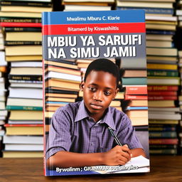 A Kiswahili book cover titled "MBIU YA SARUFI NA ISIMU JAMII" authored by Mwalimu Mburu C