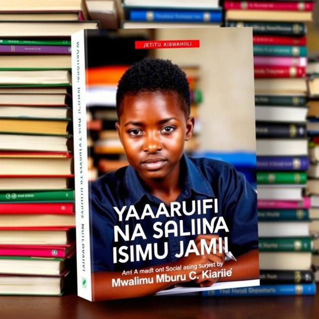 A Kiswahili book cover titled "MBIU YA SARUFI NA ISIMU JAMII" authored by Mwalimu Mburu C