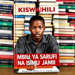 A Kiswahili book cover titled "MBIU YA SARUFI NA ISIMU JAMII" authored by Mwalimu Mburu C