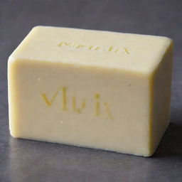 A simple block of fresh butter with the words 'Mr Lix' neatly engraved into it