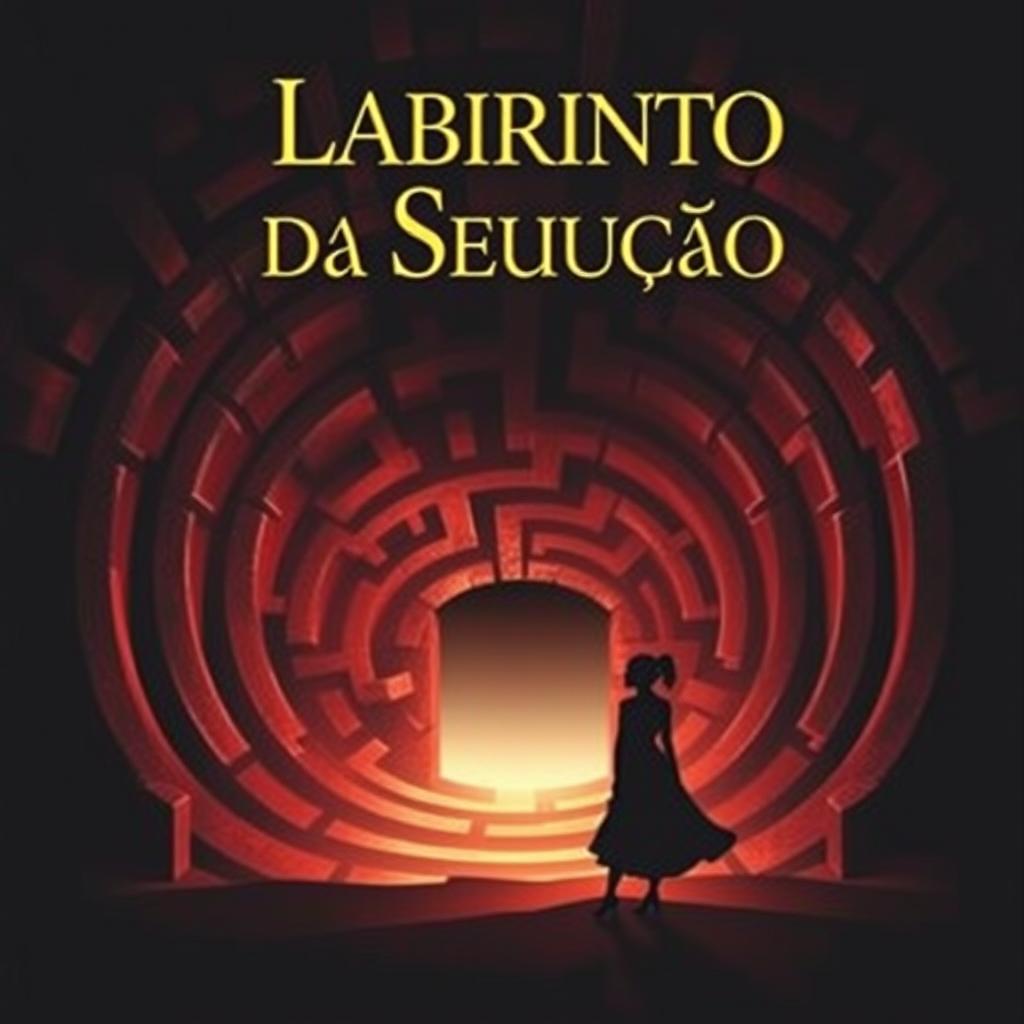 A captivating book cover for a novel titled 'Labirinto da Sedução'