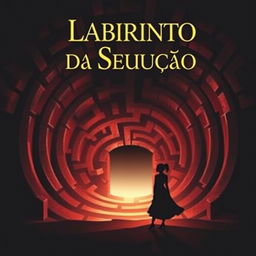 A captivating book cover for a novel titled 'Labirinto da Sedução'