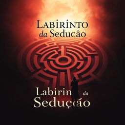 A captivating book cover for a novel titled 'Labirinto da Sedução'