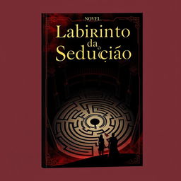 A captivating book cover for a novel titled 'Labirinto da Sedução'