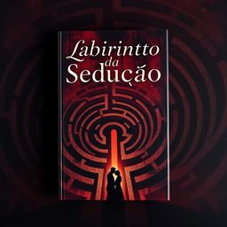 A captivating book cover for a novel titled 'Labirinto da Sedução'