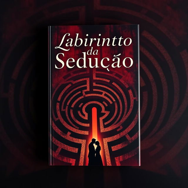 A captivating book cover for a novel titled 'Labirinto da Sedução'