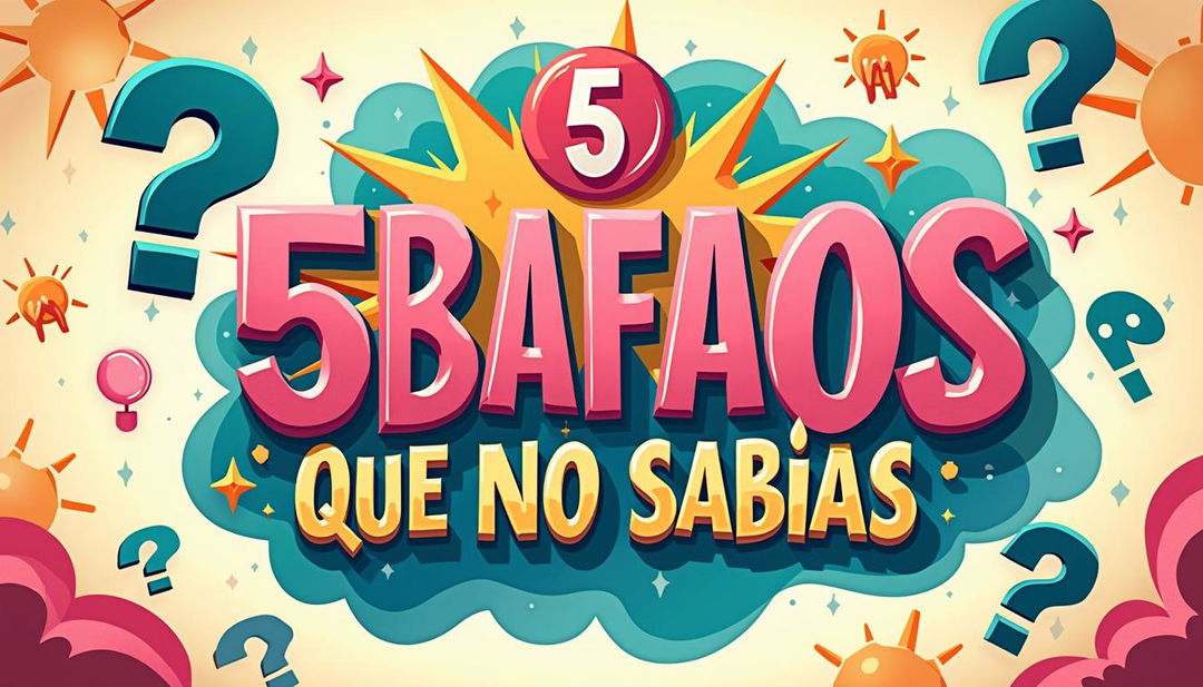 Create a thumbnail with a catchy design that prominently features the text "5 Datos Curiosos Que No Sabías"