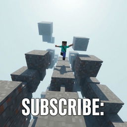 A thrilling vertical YouTube Shorts thumbnail capturing the essence of a Minecraft parkour gameplay