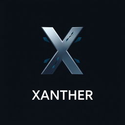 A sleek and modern logo for 'Xanther', featuring a stylized 'X' as the central element