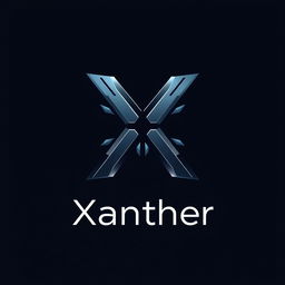 A sleek and modern logo for 'Xanther', featuring a stylized 'X' as the central element