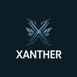 A sleek and modern logo for 'Xanther', featuring a stylized 'X' as the central element