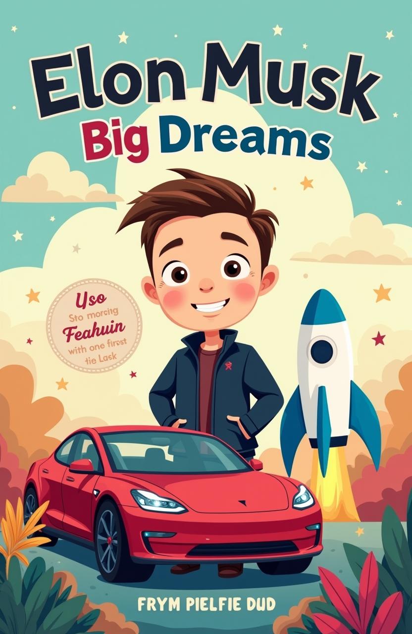 Little People Big Dreams book cover featuring Elon Musk in a cute children's animation style