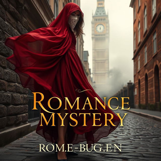 Create an alluring book cover design for a romance and mystery novel