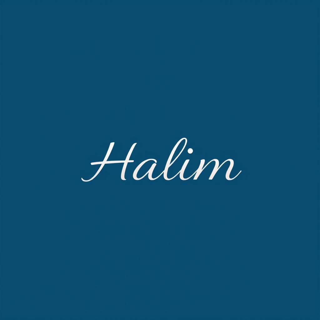 A sleek and modern logo design featuring the name 'Halim'