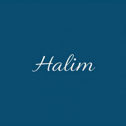 A sleek and modern logo design featuring the name 'Halim'