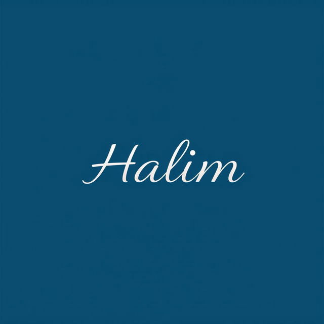 A sleek and modern logo design featuring the name 'Halim'